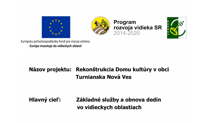 Rekonštrukcia Domu kultúry v obci Turnianska Nová Ves